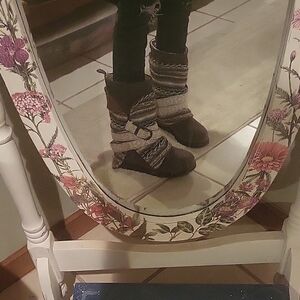 Muk Luks Brown and Gray Knit Footwear